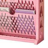 Bookshelf Multipurpose Simple Style Large Capacity Single Row Space Saving Multilayer Book Storage Shelf Double Layers Bookshelf Pink In Australia - Darrahopens