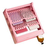 Bookshelf Multipurpose Simple Style Large Capacity Single Row Space Saving Multilayer Book Storage Shelf Double Layers Bookshelf Pink