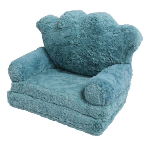Flip Out Chair Green Fold Out Couch Crown Cute Soft Comfortable Kids Sofa for Boys Girls Home School Kindergarten 2 Layer In Australia - Darrahopens