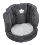 Floor Chair with Back Support Chair Cushion Anti Slip Cute Soft Comfort Velvet Floor Pillow Seating for Office Kids Grey In Australia - Darrahopens