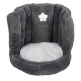Floor Chair with Back Support Chair Cushion Anti Slip Cute Soft Comfort Velvet Floor Pillow Seating for Office Kids Grey In Australia - Darrahopens