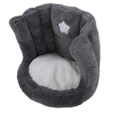 Floor Chair with Back Support Chair Cushion Anti Slip Cute Soft Comfort Velvet Floor Pillow Seating for Office Kids Grey