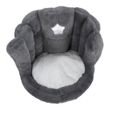 Floor Chair with Back Support Chair Cushion Anti Slip Cute Soft Comfort Velvet Floor Pillow Seating for Office Kids Grey