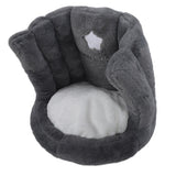 Floor Chair with Back Support Chair Cushion Anti Slip Cute Soft Comfort Velvet Floor Pillow Seating for Office Kids Grey
