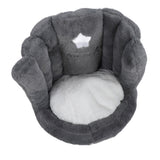 Floor Chair with Back Support Chair Cushion Anti Slip Cute Soft Comfort Velvet Floor Pillow Seating for Office Kids Grey