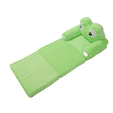 Foldable Kids Sofa Cute Cartoon Design Short Plush Soft Comfortable Portable Children Couch for Home Frog