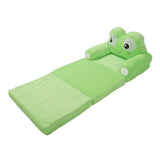 Foldable Kids Sofa Cute Cartoon Design Short Plush Soft Comfortable Portable Children Couch for Home Frog