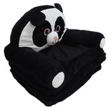 Foldable Kids Sofa Cute Cartoon Design Short Plush Soft Comfortable Portable Children Couch for Home Panda
