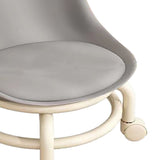 Kids Low Rolling Stool with Backrest Low Height Roller Stool with Universal Wheels Low Roller Seat Step Stool Gray