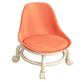 Kids Low Rolling Stool with Backrest Low Height Roller Stool with Universal Wheels Low Roller Seat Step Stool Orange In Australia - Darrahopens