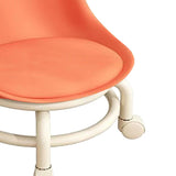 Kids Low Rolling Stool with Backrest Low Height Roller Stool with Universal Wheels Low Roller Seat Step Stool Orange In Australia - Darrahopens