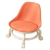 Kids Low Rolling Stool with Backrest Low Height Roller Stool with Universal Wheels Low Roller Seat Step Stool Orange In Australia - Darrahopens