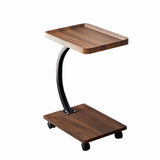 Sofa Side Table Stylish Simple Versatile Dual Layer Couch End Table for Living Room Bedroom Square
