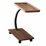 Sofa Side Table Stylish Simple Versatile Dual Layer Couch End Table for Living Room Bedroom Square