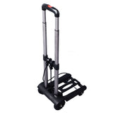 Portable Foldable Dolly Cart With Retractable Handle Wheels Aluminum Alloy Plastic Foldable Hand Truck for Moving