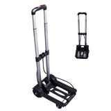 Portable Foldable Dolly Cart With Retractable Handle Wheels Aluminum Alloy Plastic Foldable Hand Truck for Moving