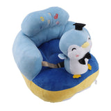 Baby Seat Sofa Comfortable Prevent Falling and Tipping Adjustable Angle Portable Plush Infant Learning Sitting Chair for Toddler Blue Penguin In Australia - Darrahopens