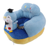 Baby Seat Sofa Comfortable Prevent Falling and Tipping Adjustable Angle Portable Plush Infant Learning Sitting Chair for Toddler Blue Penguin