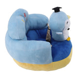 Baby Seat Sofa Comfortable Prevent Falling and Tipping Adjustable Angle Portable Plush Infant Learning Sitting Chair for Toddler Blue Penguin