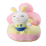 Baby Support Sofa Chair Anti Side Turn Anti Falling Luminous Soft Plush Baby Sofa Learn Sitting Chair for Indoor Rabbit
