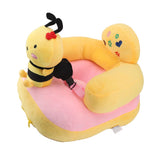 Baby Support Sofa Chair Anti Side Turn Anti Falling Luminous Soft Plush Baby Sofa Learn Sitting Chair for Indoor Bee