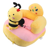 Baby Support Sofa Chair Anti Side Turn Anti Falling Luminous Soft Plush Baby Sofa Learn Sitting Chair for Indoor Bee