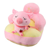 Baby Sitting Sofa Chair Comfortable Anti Rollover Portable Plush Infants Toddler Learning to Sit Chair with Light for Home Pink Pig In Australia - Darrahopens
