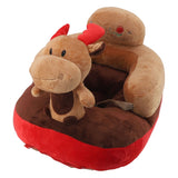 Baby Sitting Sofa Chair Comfortable Anti Rollover Portable Plush Infants Toddler Learning to Sit Chair with Light for Home Elk