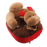 Baby Sitting Sofa Chair Comfortable Anti Rollover Portable Plush Infants Toddler Learning to Sit Chair with Light for Home Elk