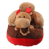 Baby Sitting Sofa Chair Comfortable Anti Rollover Portable Plush Infants Toddler Learning to Sit Chair with Light for Home Elk
