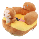 Baby Sitting Sofa Chair Comfortable Anti Rollover Portable Plush Infants Toddler Learning to Sit Chair with Light for Home Monkey In Australia - Darrahopens