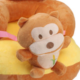 Baby Sitting Sofa Chair Comfortable Anti Rollover Portable Plush Infants Toddler Learning to Sit Chair with Light for Home Monkey In Australia - Darrahopens