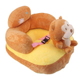 Baby Sitting Sofa Chair Comfortable Anti Rollover Portable Plush Infants Toddler Learning to Sit Chair with Light for Home Monkey In Australia - Darrahopens