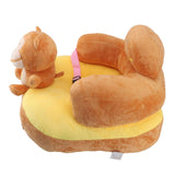 Baby Sitting Sofa Chair Comfortable Anti Rollover Portable Plush Infants Toddler Learning to Sit Chair with Light for Home Monkey