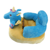 Baby Support Seat Sofa Soft Plush Comfortable Cute Animal Shape Prevent Slip Adjustable Baby Learn Sitting Support Seat Blue Horse In Australia - Darrahopens