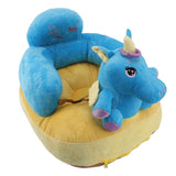 Baby Support Seat Sofa Soft Plush Comfortable Cute Animal Shape Prevent Slip Adjustable Baby Learn Sitting Support Seat Blue Horse In Australia - Darrahopens