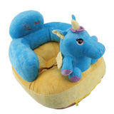 Baby Support Seat Sofa Soft Plush Comfortable Cute Animal Shape Prevent Slip Adjustable Baby Learn Sitting Support Seat Blue Horse In Australia - Darrahopens