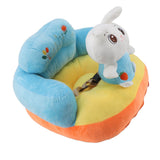 Baby Support Seat Sofa Soft Plush Comfortable Cute Animal Shape Prevent Slip Adjustable Baby Learn Sitting Support Seat Rabbit