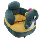 Baby Support Seat Sofa Soft Plush Comfortable Cute Animal Shape Prevent Slip Adjustable Baby Learn Sitting Support Seat Green Dinosaur In Australia - Darrahopens
