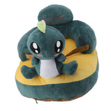 Baby Support Seat Sofa Soft Plush Comfortable Cute Animal Shape Prevent Slip Adjustable Baby Learn Sitting Support Seat Green Dinosaur