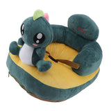 Baby Support Seat Sofa Soft Plush Comfortable Cute Animal Shape Prevent Slip Adjustable Baby Learn Sitting Support Seat Green Dinosaur
