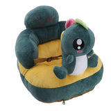 Baby Support Seat Sofa Soft Plush Comfortable Cute Animal Shape Prevent Slip Adjustable Baby Learn Sitting Support Seat Green Dinosaur
