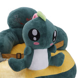 Learning Sitting Chair Prevents Falls Adjustable Angle Portable Safe Super Soft Plush Baby Support Seat Green Dinosaur