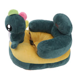 Learning Sitting Chair Prevents Falls Adjustable Angle Portable Safe Super Soft Plush Baby Support Seat Green Dinosaur