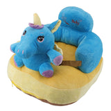 Darrahopens Baby & Kids > Kid's Furniture > Kid's Tables, Chairs & Seats Baby Support Seat Sofa Soft Plush Comfortable Adjustable Angle Bluetooth Function Baby Sitting Support for Indoor Blue Horse Pattern In Australia - Darrahopens