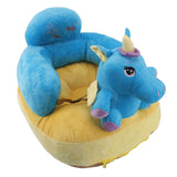 Darrahopens Baby & Kids > Kid's Furniture > Kid's Tables, Chairs & Seats Baby Support Seat Sofa Soft Plush Comfortable Adjustable Angle Bluetooth Function Baby Sitting Support for Indoor Blue Horse Pattern In Australia - Darrahopens