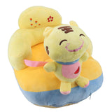 Baby Support Seat Sofa Soft Plush Comfortable Adjustable Angle Bluetooth Function Baby Sitting Support for Indoor Tiger Pattern