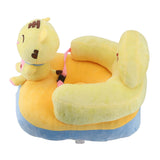 Baby Support Seat Sofa Soft Plush Comfortable Adjustable Angle Bluetooth Function Baby Sitting Support for Indoor Tiger Pattern