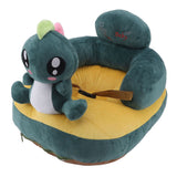 Baby Support Seat Sofa Soft Plush Comfortable Adjustable Angle Bluetooth Function Baby Sitting Support for Indoor Green Dinosaur Pattern