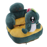 Baby Support Seat Sofa Soft Plush Comfortable Adjustable Angle Bluetooth Function Baby Sitting Support for Indoor Green Dinosaur Pattern
